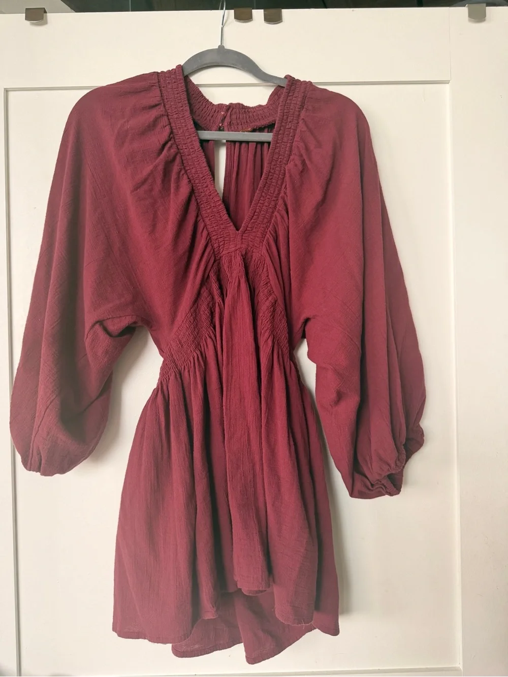 Free People Mini Dress Burgundy